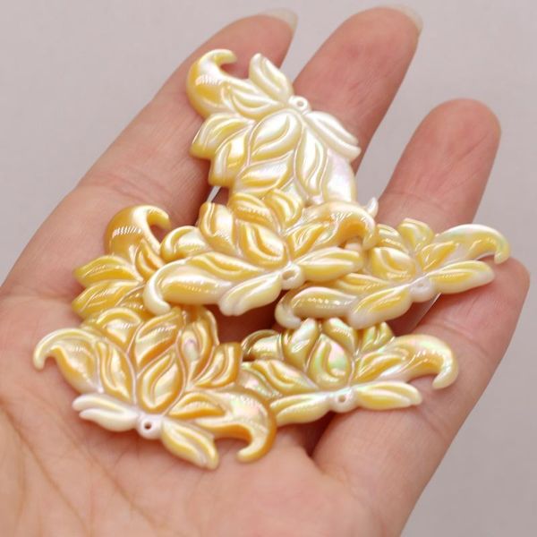 charms natural shell pendant chrysanthemum shaped golden exquisite for jewelry making diy bracelet necklace earrings accessories, Bronze;silver